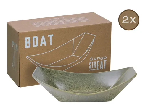 CreaTable Streat Food Boat 2-tlg (Grün) in grün von CreaTable