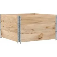 vidaXL Pflanzkasten 100x100 cm aus massivem Kiefernholz - Stapelbares Hochbeet für Blumen, Gemüse und Kräuter. Ideal für kreative Gärtner, die ihre Außenbereiche individuell gestalten möchten. Robustes Design aus Kiefernholz sorgt für Stabilität und Langlebigkeit.