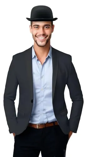 FIESTAS GUIRCA GUI13351 - schwarzer Satin Melonenhut, Erwachsene