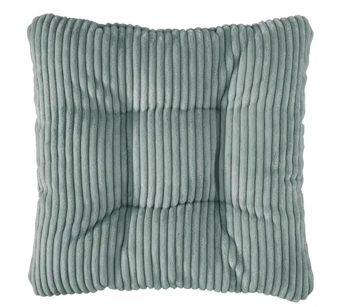 sleepling Stuhlkissen 4er-Set, türkis - Kissen für Stühle in Cord Optik, 38 x 38 cm, mit 7 cm Komforthöhe für maximalen Sitzkomfort. Ideal für Küche, Esszimmer oder Terrasse, sowohl indoor als auch outdoor einsetzbar.