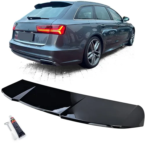 Performance Heckspoiler Schwarz Glanz für Audi A6 C7 4G 11-18 Avant