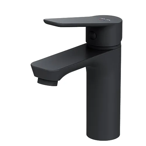 Waschtischarmatur Bad Wasserhahn AM.PM Hit - Moderne Waschbecken-Armatur mit kratzfester Everlast-Beschichtung, wassersparendem Luftsprudler und 5 Jahren Herstellergarantie, ideal für jedes Badezimmer