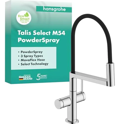 Hansgrohe Küchenarmatur „Talis Select M54“ - Armaturen mit einstellbarem Schwenkbereich in 4 Stufen, innovativem PowderSpray und komfortabler Strahlumstellung für vielseitige Nutzung in der Küche.