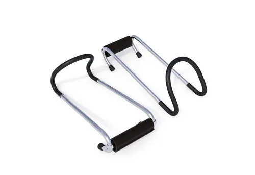 GORILLA SPORTS Power Hooks - Trainingshandschuhe für Kurzhanteln, 80kg belastbar - Trainingshandschuhe in Chrom für Kurzhanteln, rutschfeste Neopren-Pads für einfaches Hanteltraining und maximale Belastbarkeit bis 80kg.