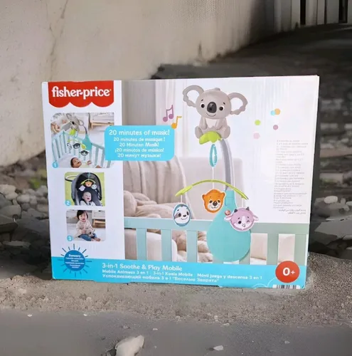 Fisher-Price 3-in-1 Mobile Uhr  Koala-Motiv für Kinderbetten Speiluhr NEU OVP