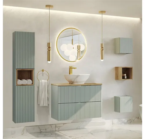 Lomadox Badmöbel-Set NEWPORT-56-GREEN in grün von Lomadox