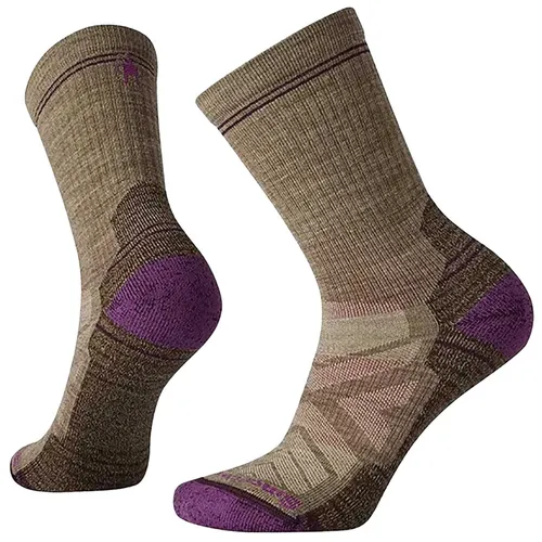 Smartwool Women Hike Light Cushion Crew Socks Fossil (S (34-37)) - Sportsocken für Damen, aus ZQ-zertifizierter Merinowolle, bieten hervorragenden Tragekomfort und Atmungsaktivität. Ideal für Wanderungen, mit leichter Dämpfung und frauenspezifischer Passform.