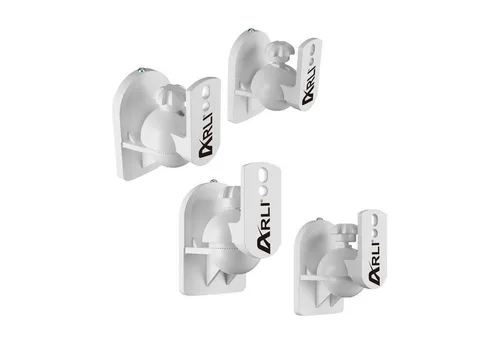 ARLI Lautsprecher-Wandhalterung 4x Wandhalter für Lautsprecher weiss, (4-tlg., Universal-Lautsprecherhalter, Universal Wandhalterung Boxen Wand Halter Halterung)