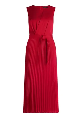 Vera Mont Damen Cocktailkleid mit Plissee 44, Red Rose in pink von Vera Mont