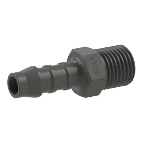RIEGLER 110956-31.143 Gerader Einschraubstutzen, R 3/8 a., für Schlauch LW 10 mm, PA 6, 1Stk