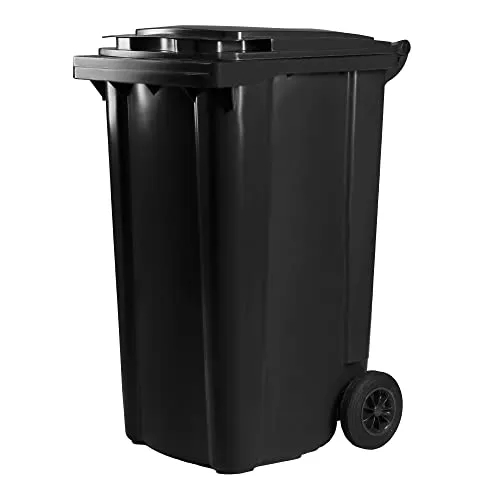 Bauer Mülltonne 240 Liter mit 2 Rädern - Mülltonne mit 240 Litern, TÜV-zertifiziert und ideal für Haushalte und Unternehmen. Witterungsbeständig und langlebig, mit robusten Gummirädern für leisen Transport.