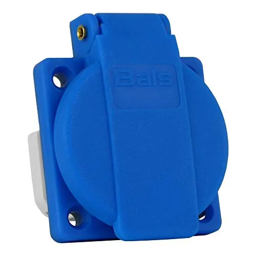 Bals Elektrotechnik 71094 CEE 7/3 Steckdose, 2P+PE, CEE 7/4, blau, Polyamid, IP54
