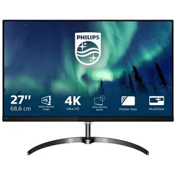 Philips 276E8VJSB - 27 Zoll UHD Monitor mit 4K Auflösung, augenschonendem LowBlue-Modus und flickerfreier Technologie für höchsten Sehkomfort