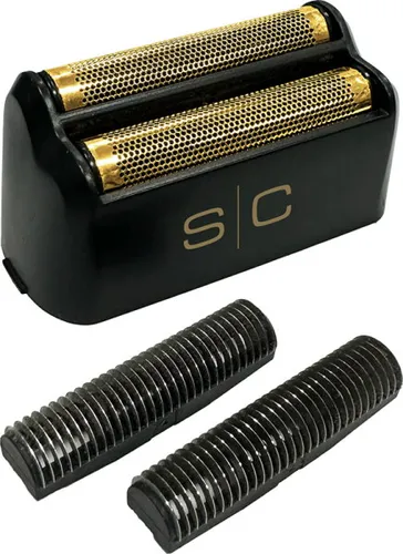 Stylecraft Scherkopf Set Gold Folie & Edelstahlklingen - Hochwertiges Zubehör für Stylecraft Instinct Elektrorasierer, mit strapazierfähigen Edelstahlklingen und hautfreundlichem Goldfolienkopf für eine perfekte Rasur.