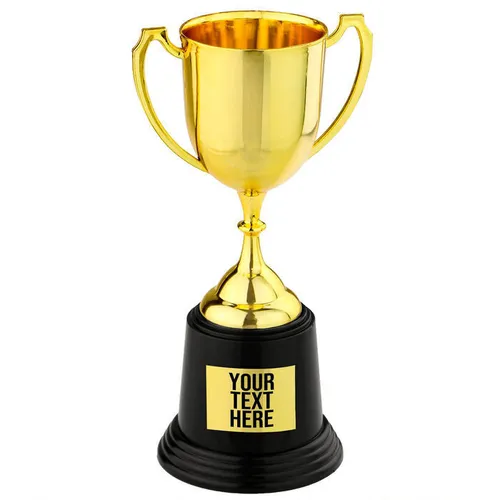Pokal, Gold,beschriftbar, Etikett, ca. 22 cm,Pokal, Siegerpokal, Gewinner, Gold