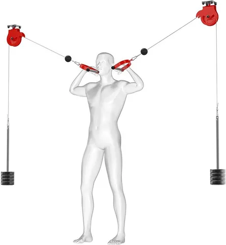 K-SPORT Kraftstation mit 2 Kabelzügen - Fitness-Kleingeräte für effektiven Muskelaufbau, bis 75 kg belastbar, ideal für das Training aller Muskelgruppen, Made in EU!