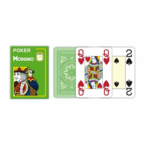 Modiano Voll Plastik Romme Karten 52er Blatt 3 Joker Hellgrün Poker Canasta