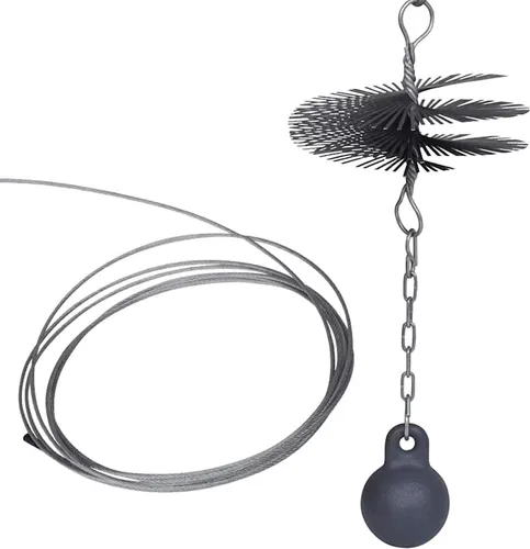 vidaXL Schornsteinbesen 15cm Rund Kaminbesen Rußbesen - Aschesauger - Ergonomischer Kaminbesen zur effektiven Rußentfernung, langlebig und einfach zu handhaben dank durchdachtem Design.