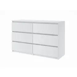 Kommode mit 6 Schubladen – Hochwertiges Sideboard in Weiß von EMIX24