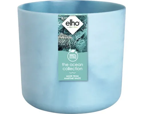 Blumentopf Elho The Ocean Collection Kunststoff Ø 18 cm H 17 cm blau