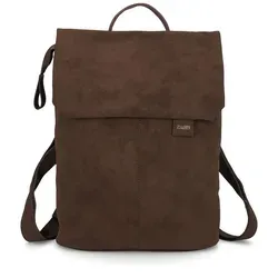 Zwei Daypack Mademoiselle.M – Brauner Polyurethan-Rucksack - Stylischer Daypack aus robustem Polyurethan mit einem Hauptfach und Laptopfach für Geräte bis 23 cm. Ideal für den täglichen Gebrauch und praktische Aufbewahrung.