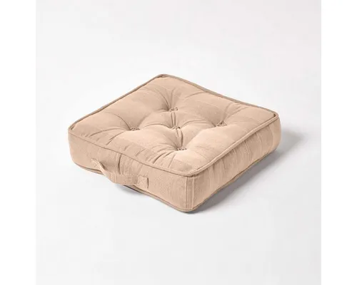 Homescapes Bodenkissen Sitzkissen Stuhlkissen Rajput beige
