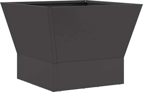 vidaXL Quadratische Feuerstelle Schwarz 40x40x30 cm aus Stahl