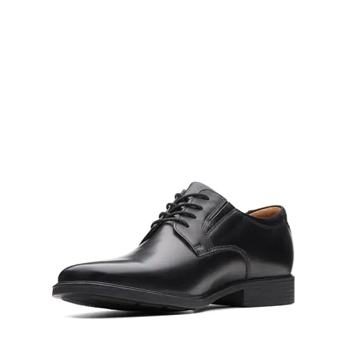 Clarks Tilden Plain Lederschuhe für Herren (44.5) - Herren-Halbschuhe aus schwarzem Leder mit integrierter Ortholite-Einlegesohle für ganztägigen Komfort. Ideal für formelle Anlässe und die perfekte Ergänzung zu Ihrer Smart-Workwear.