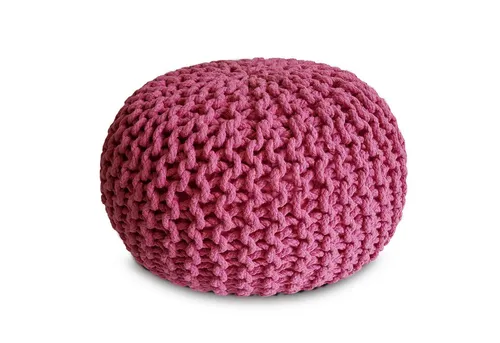 Produktbild Amagohome XXL Strickhocker Pouf Ø55cm – Recycelte Baumwolle