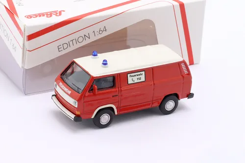 Volkswagen VW T3 Feuerwehr 1979 rot / wei� 1:64 Schuco