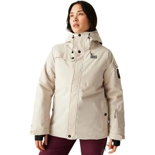 Dare2b Skilifejacket grey morn (0FZ) 14 - Damen Skijacken, wasserdicht und atmungsaktiv für optimalen Komfort und Schutz beim Skifahren.