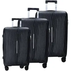 DYX 4 Rollen Trolley 3er Set S/M/L Verona schwarz