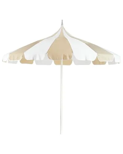 Beliani Sonnenschirm 245x245 cm in Beige & Weiß von Beliani
