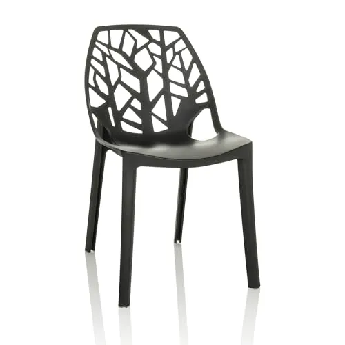 hjh OFFICE Schalenstuhl ARTIFO TRI, stapelbar und ergonomisch - Esszimmerstuhl für Indoor und Outdoor, modernes Design aus Kunststoff, ergonomische Form für hohen Sitzkomfort, stapelbar bis zu 4 Stühle, ideal für jeden Raum.
