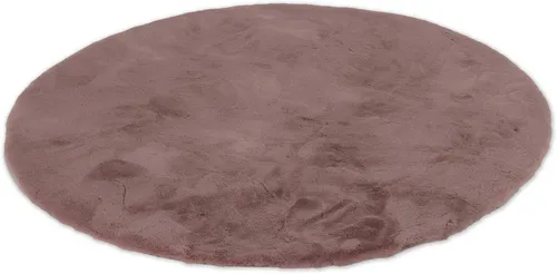 SCHÖNER WOHNEN-Kollektion Fellteppich Tender, rund - Teppich aus besonders weichem Microfaser-Kunstfell, waschbar und ideal für ein gemütliches Wohnzimmer. Durchmesser 120 cm, perfekt für Fußbodenheizungen geeignet.