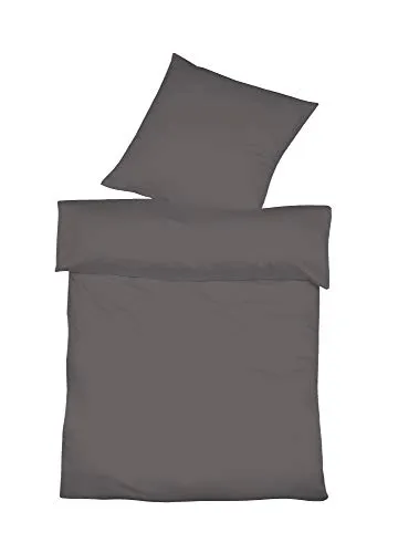 fleuresse Bettwäsche Provence 135x200 cm, Halbleinen - Bettwäsche-Set aus 50% Baumwolle und 50% Leinen, mit elegantem Look und gecrashter Optik. Maschinenwaschbar, trocknergeeignet und mit praktischem Reißverschluss. Ideal für den Sommer!