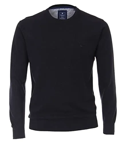 Redmond Pullover Uni Blau M - Pullover für Herren aus 100% Baumwolle, mit normaler Passform und Rundhalsausschnitt für angenehmen Tragekomfort und vielseitige Kombinationsmöglichkeiten.