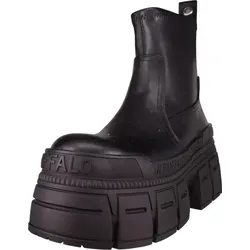 Buffalo Gospher Sock Black Stiefelette Schwarz 41 EU - Modische Stiefelette in Schwarz (Gr. 41) mit hochwertigem Lederimitat, herausnehmbarem Foam Fussbett und abriebfester Laufsohle – ideal für stylische Auftritte.