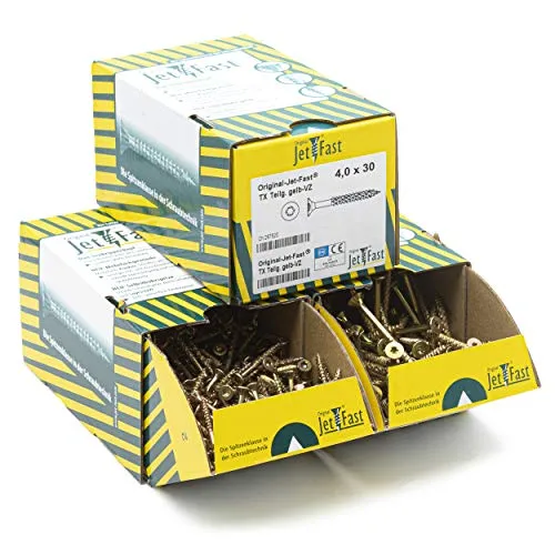 Original Jet-Fast Universalschrauben Set 1700 Teile in gold von Jet-Fast