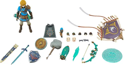 The Legend of Zelda Tears of the Kingdom Link DX Edition - Action-Figur von Good Smile Company, detailgetreu und 15cm hoch, ideal für Sammler und Fans der Zelda-Reihe.
