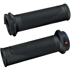 Macna Heated Grips Bluetooth - Beheizbare Motorrad Griffe für Männer - Erlebe komfortable Fahrten mit den Bluetooth®-beheizbaren Griffen. 4 Heizstufen (40–100 %) sorgen für gleichmäßige Wärme und optimale Kontrolle während der Fahrt.