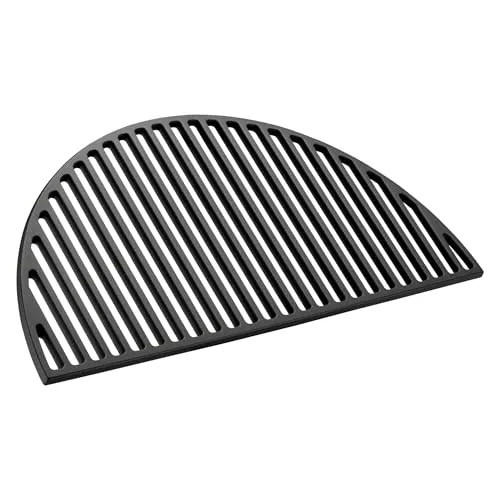 Wiltec Gusseisen Grillrost 49,8 x 24,3 x 0,9 cm, Gussrost für Grill mit guter Hitzespeicherung, Grillgitter für typische Grillstreifen auf Grillgut, Grillzubehör für BBQ
