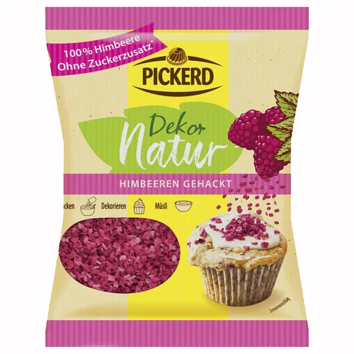 Pickerd Dekor Natur Himbeeren gehackt ohne extra Zuckerzusatz 20g