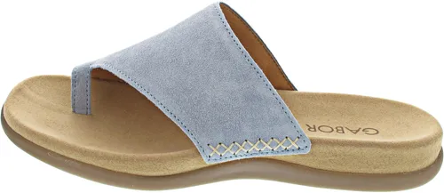 Gabor Zehensteg Pantolette Blau in Größe 42 von Gabor