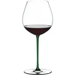 Riedel Fatto a Mano Pinot Noir Grün – Handgefertigtes Weinglas - Elegantes Glas für Pinot Noir und fruchtbetonte Rotweine, mit ballonförmigem Kelch für optimale Aromaentfaltung und pinkem Stiel – ein stilvolles Unikat für Weinliebhaber.