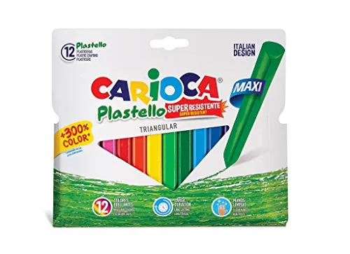 Carioca Kredki swiecowe Plastello JUMBO 12 kolorów