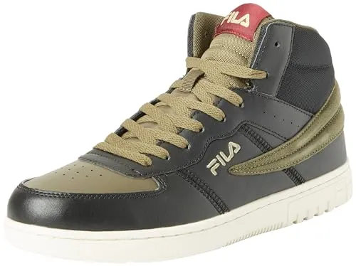 FILA Herren Noclaf Mid Sneaker, Black-Olive Night, 43 EU in grün von FILA