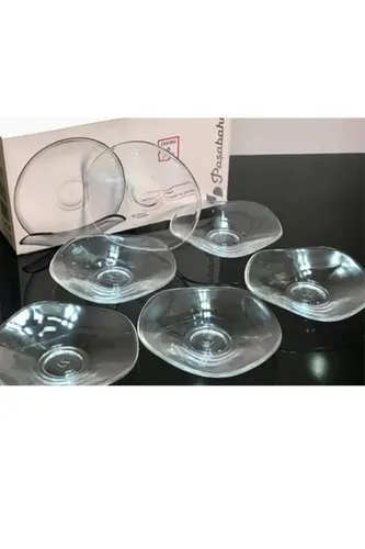 Pasabahce Tassenuntersetzer Dantel, Set, 6-tlg., Stilvolle Ergänzung: Pasabahce Unterteller 6er Set für Ihre Teegläser