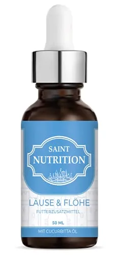 Saint Nutrition® LÄUSE & FLÖHE Liquid für Haustiere bei Ungeziefer Befall – Natürliches Schutzschild für Laus & Floh mit SOFORTWIRKUNG – reines Naturprodukt für Katzen und Hunde