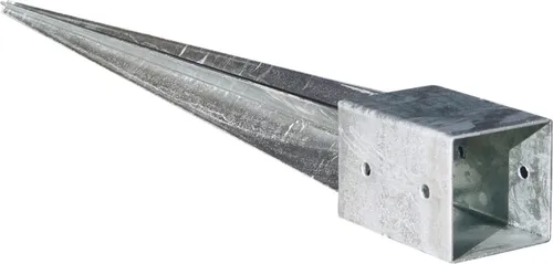 hadra Einschlagbodenhülsen tzn 71x900 Stärke 1,8mm - Feuerverzinkte Einschlagbodenhülsen mit einer Materialstärke von 1,8 mm. Ideal für die sichere Befestigung von Zäunen. Je Seite mit 2 Löchern für einfache Montage.